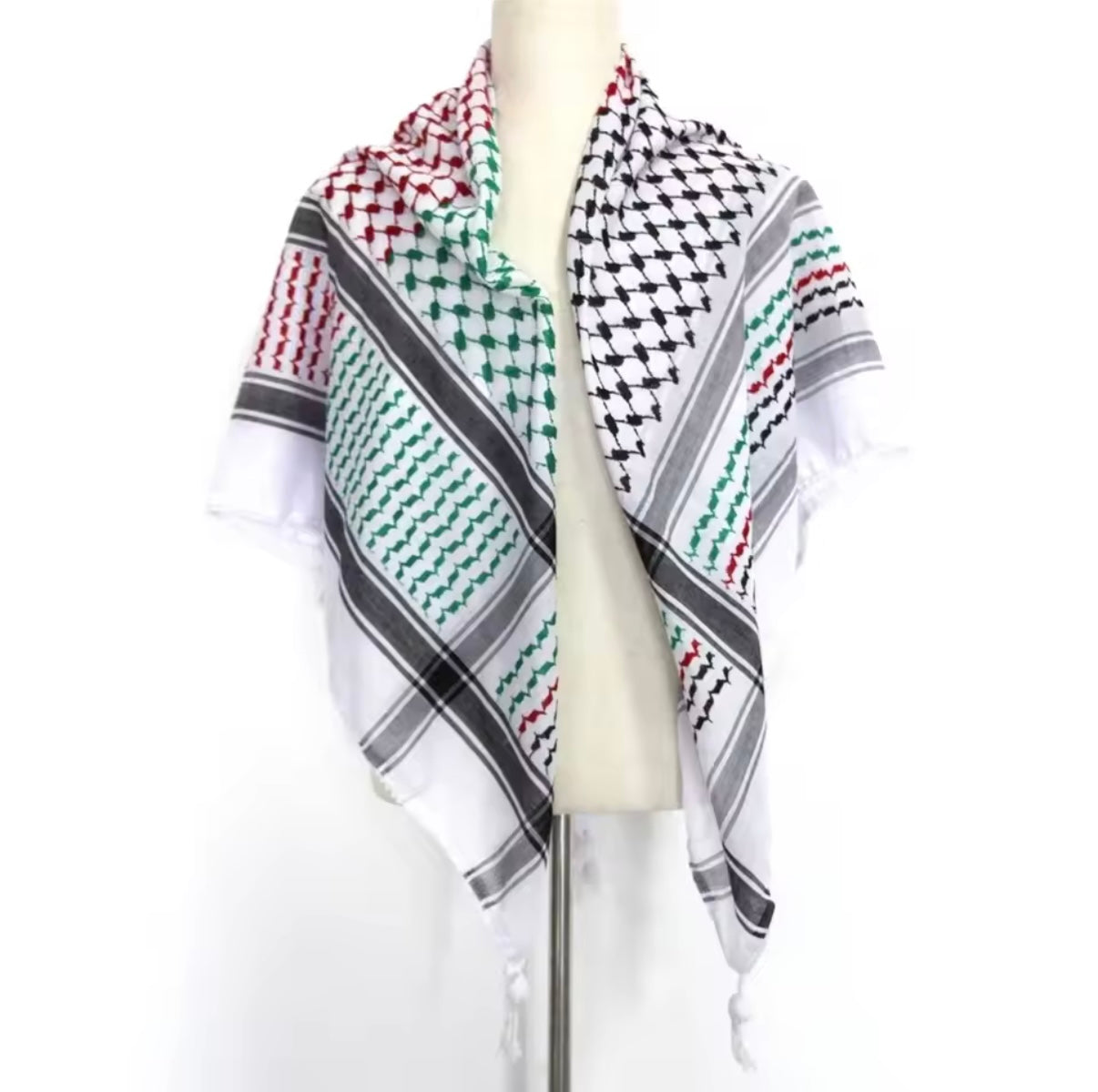 Keffieh traditionnel aux couleurs de la Palestine